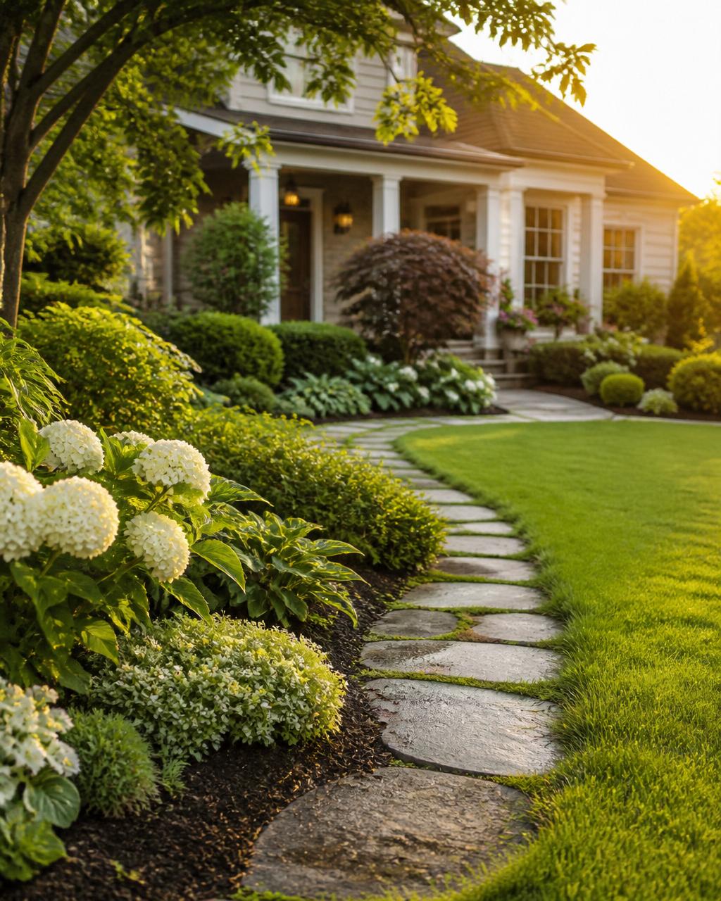 Beautifully maintained residential landscape
